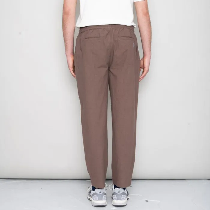 Folk Clothing Trousers Drawcord Assembly Pant 8211 Ash Brown Crinkle 8211 Mens
