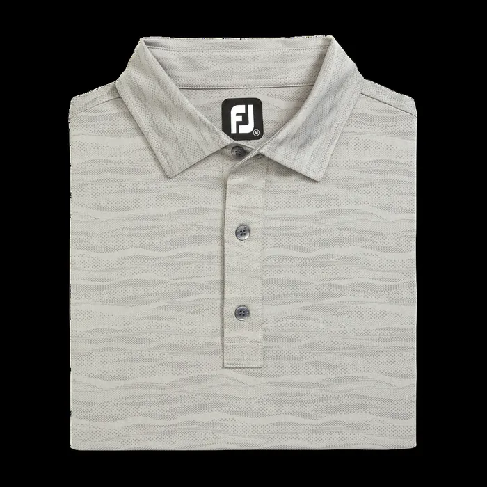 FootJoy Shirts Men Jacquard Wave Platinum