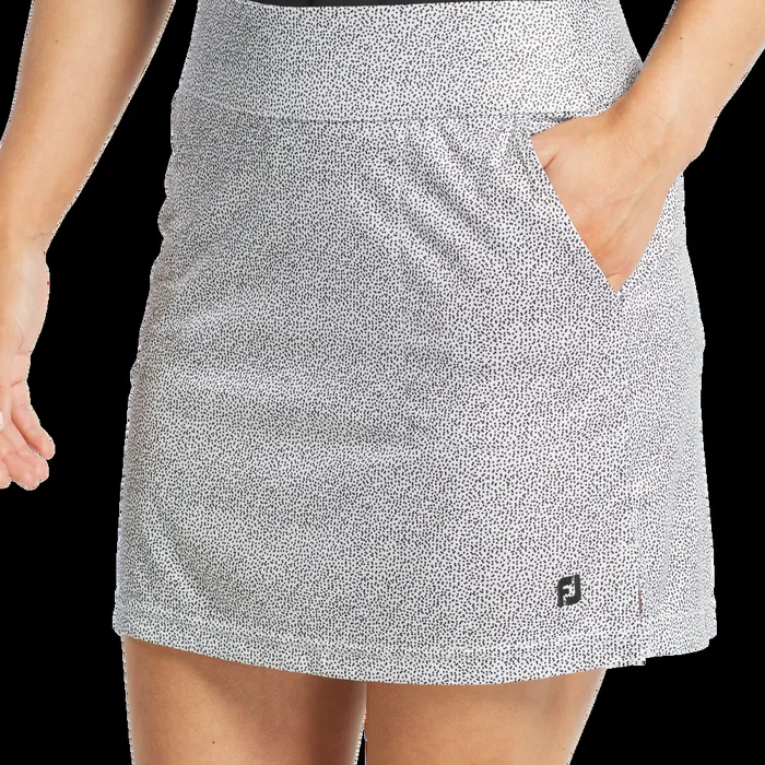 FootJoy Skorts and Shorts Women Performance Knit Skort Black White Dot Print