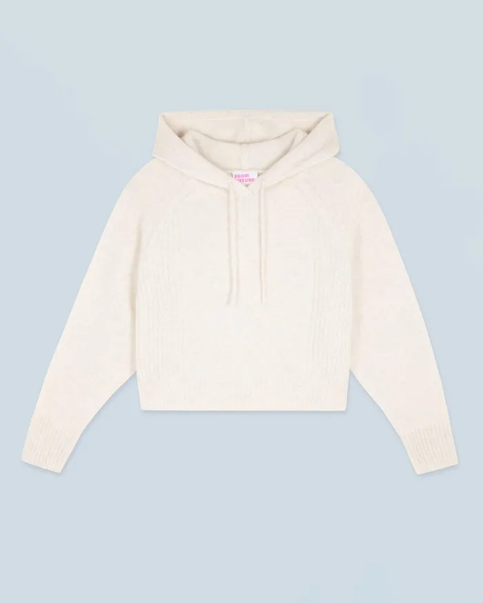 From Future Cashmere Sweaters Women Hoodie Sweater Heathered Ecru