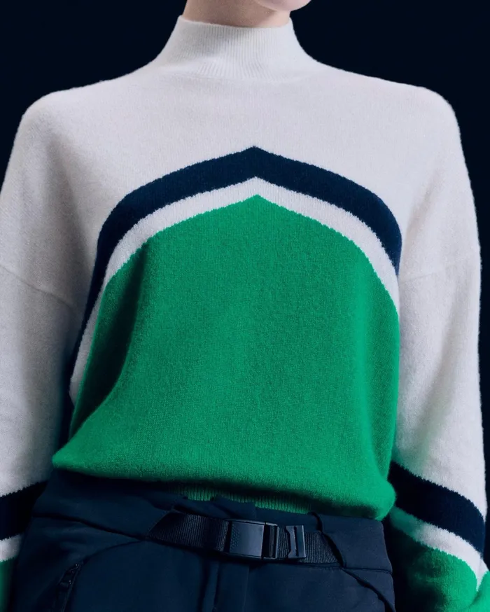 From Future Cashmere Sweaters Women Mock Neck Sweater Mountain Green
