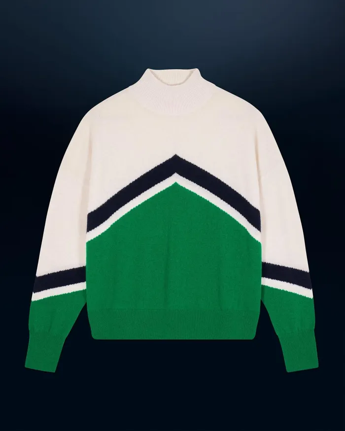 From Future Cashmere Sweaters Women Mock Neck Sweater Mountain Green