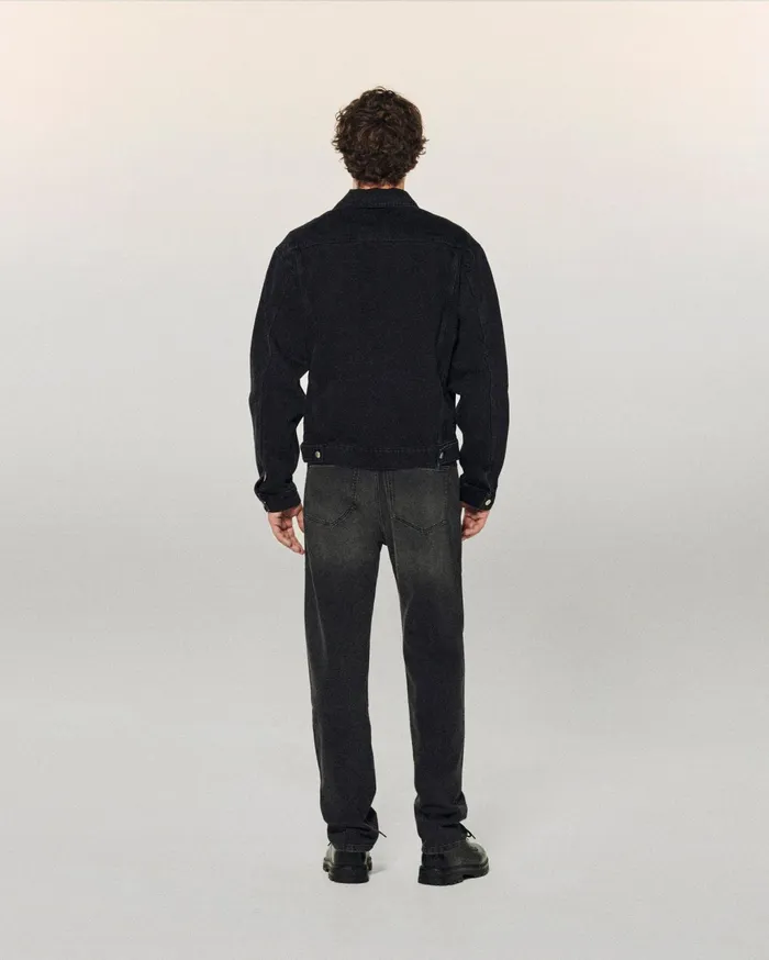 From Future Coats and Jackets Men Jean Jacket Black