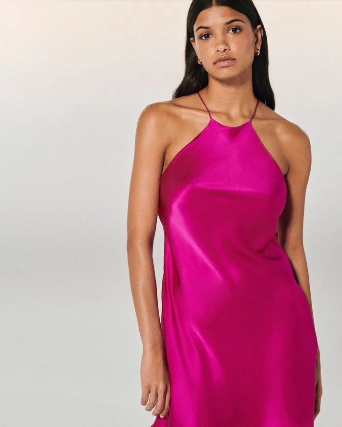 From Future Dresses and Jumpsuits Women Selena Short Strap Dress Rasperry Pink