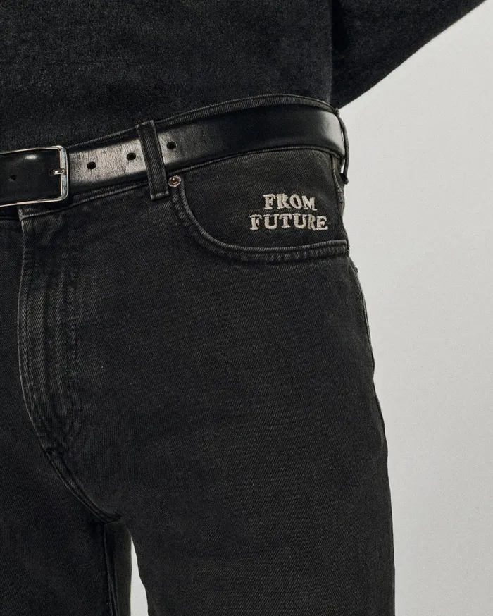From Future Jeans Men Slim Fit Jacob Jeans Washed Black