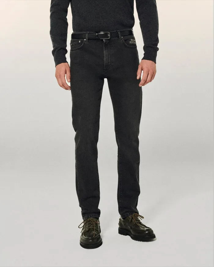 From Future Jeans Men Slim Fit Jacob Jeans Washed Black