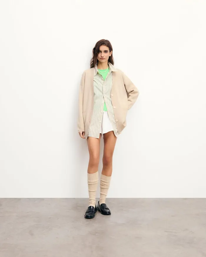 From Future Merino Wool Sweaters Women Sweater Cardigan Heather Beige