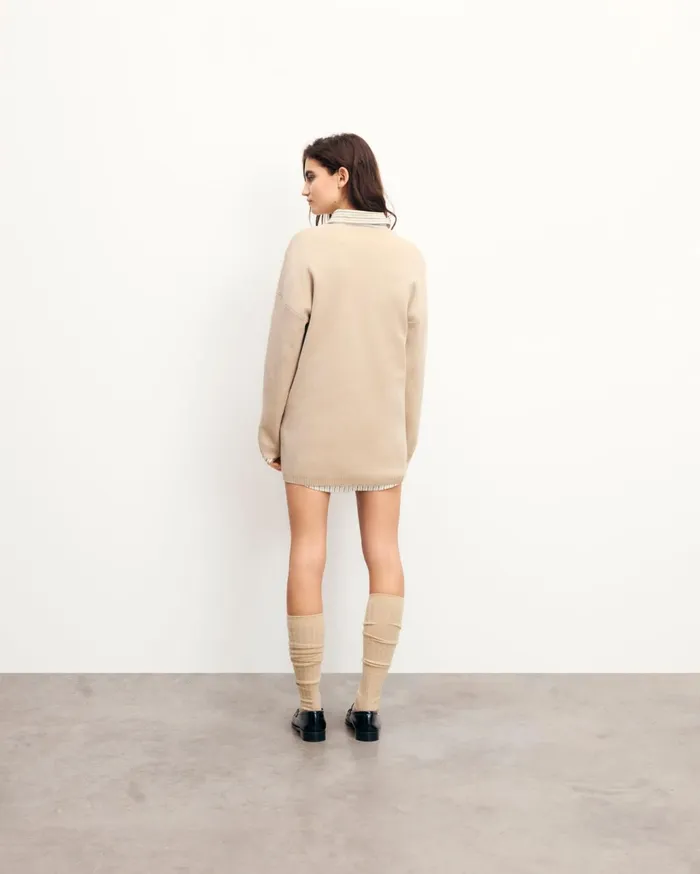 From Future Merino Wool Sweaters Women Sweater Cardigan Heather Beige