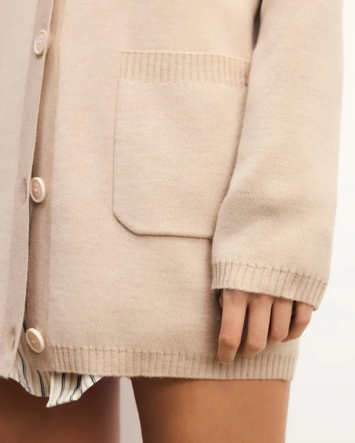 From Future Merino Wool Sweaters Women Sweater Cardigan Heather Beige