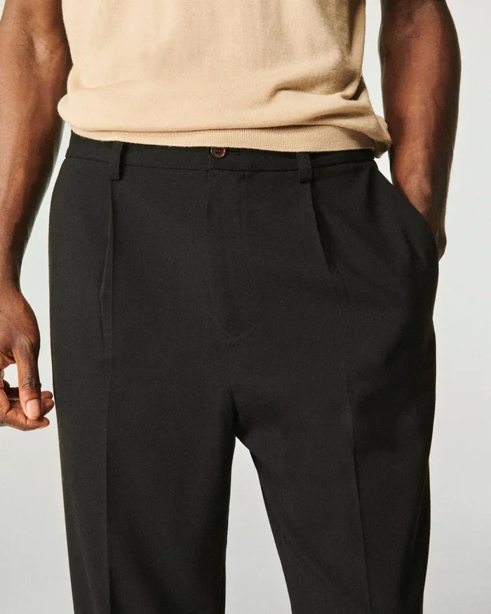 From Future Pants Men Tailoring Straight Pants Black