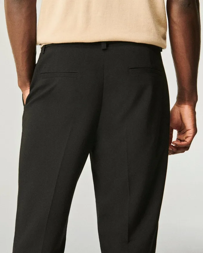 From Future Pants Men Tailoring Straight Pants Black