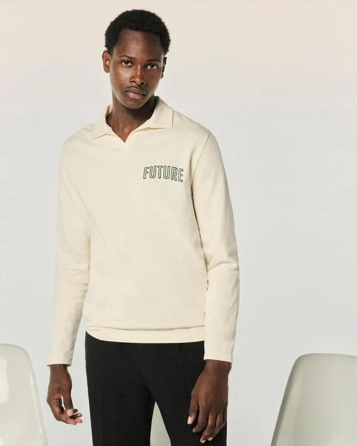 From Future Shirts and TShirts Men Future Polo Neck TShirt White