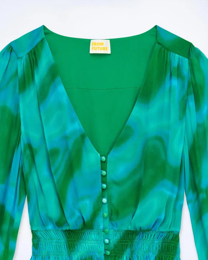 From Future Shirts TShirts and Tops Women Golda Long Sleeve Top Marvelous Green