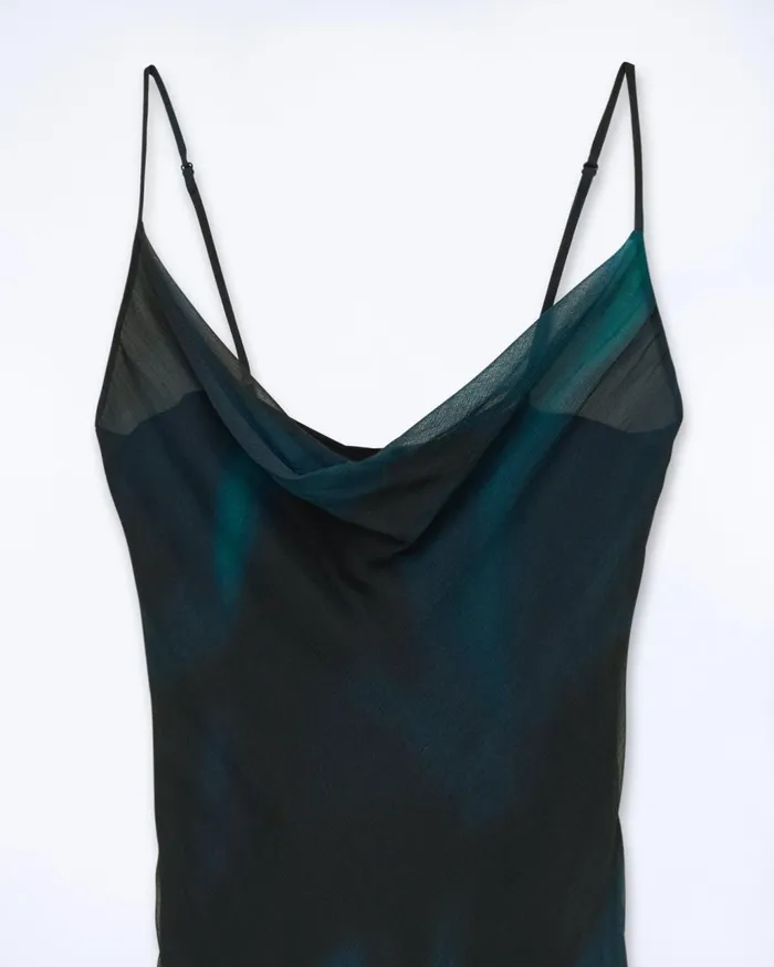 From Future Shirts TShirts and Tops Women Long Strap Dress Utopic Black