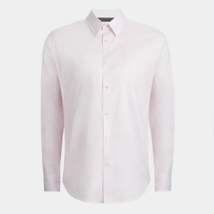 GFORE Dress Shirts Men SPREAD COLLAR STRIPED STRECH DRESS SHIRT Blush