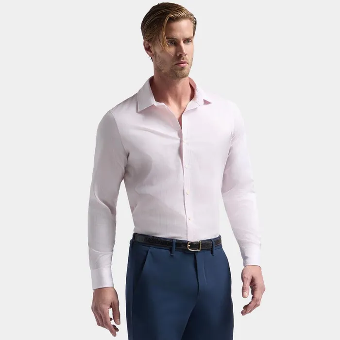GFORE Dress Shirts Men SPREAD COLLAR STRIPED STRECH DRESS SHIRT Blush GFORE Dress Shirts Men SPREAD COLLAR STRIPED STRECH DRESS SHIRT Blush