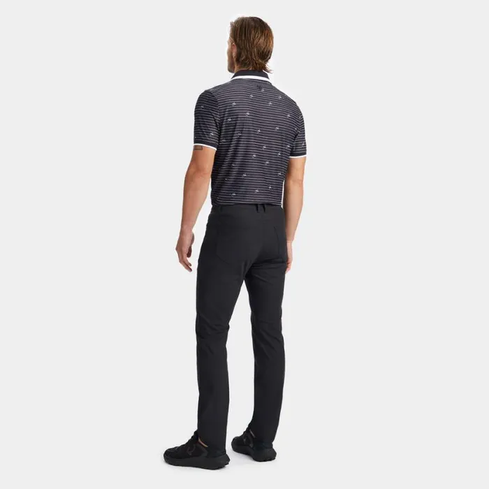 GFORE Polos Men GFORE SCRIPT STRIPE TECH PIQU BANDED SLEEVE POLO Onyx