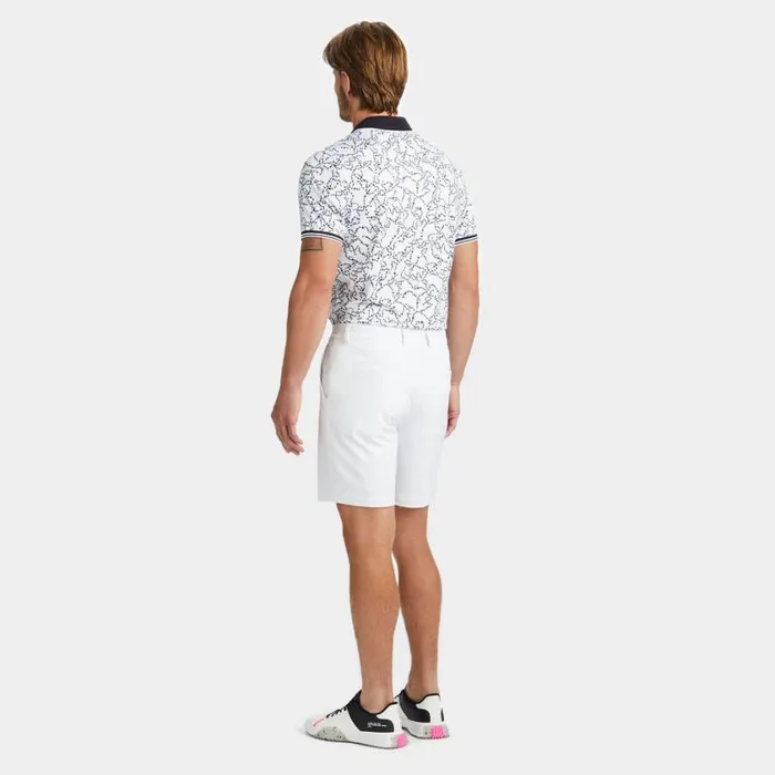 GFORE Polos Men STAR DUST TECH JERSEY MODERN SPREAD COLLAR BANDED SLEEVE POLO Snow