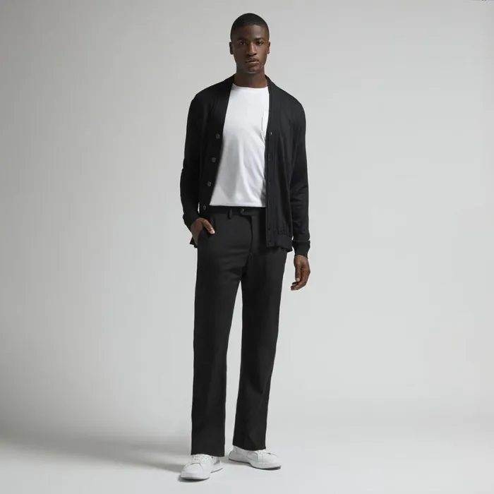 GFORE Ready To Wear Men FINE MERINO WOOL CARDIGAN Onyx