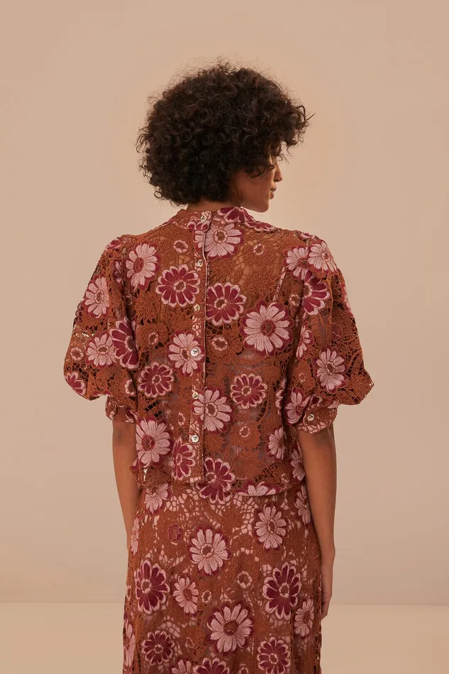 Gigi Tapestry Guipure Blouse Women Farm Rio Blouses