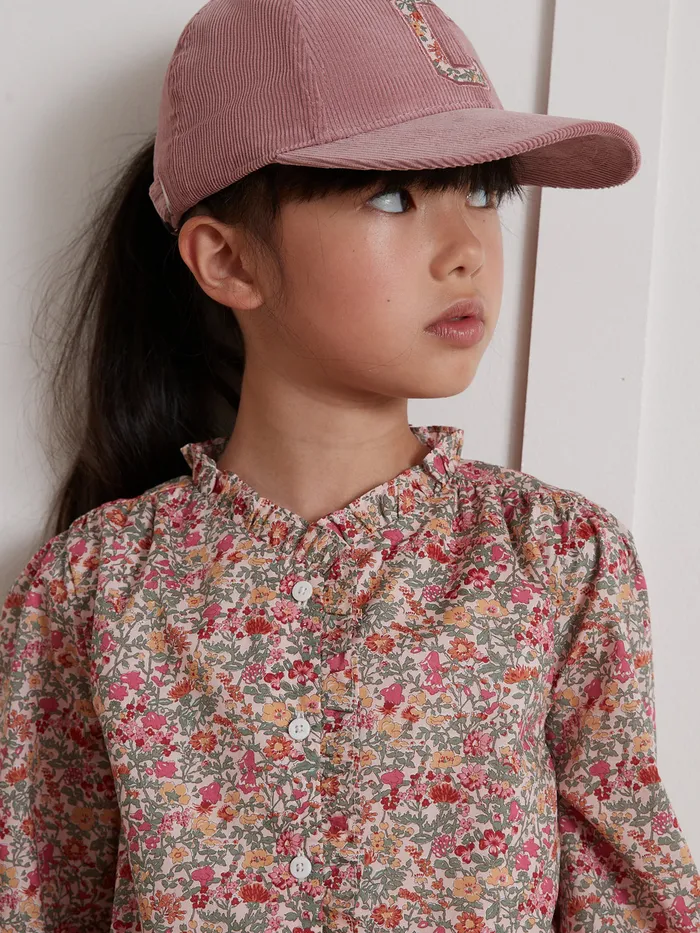 Girls Cyrillus Clothing Dress With Liberty Fabric Ruffle Lib Babington Rose