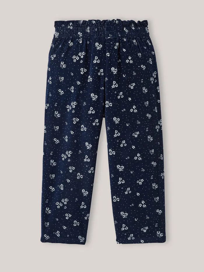 Girls Cyrillus Clothing Hayden Print Corduroy Trousers Imp Hayden