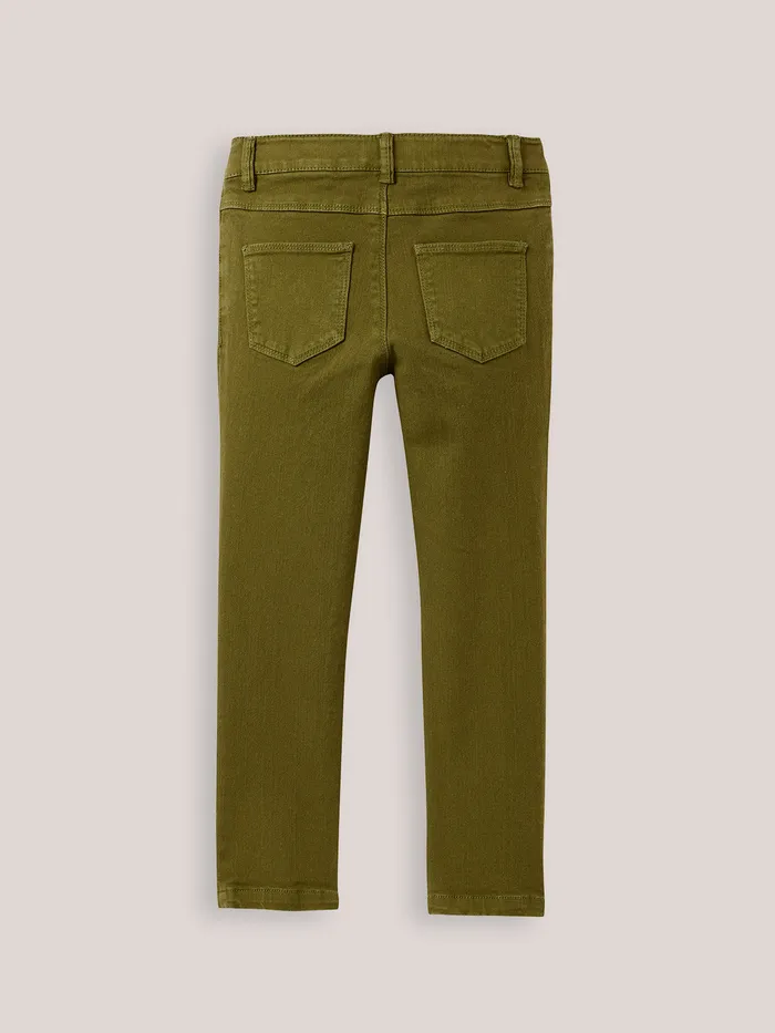 Girls Cyrillus Clothing SlimFit Colored Trousers Vert Foret