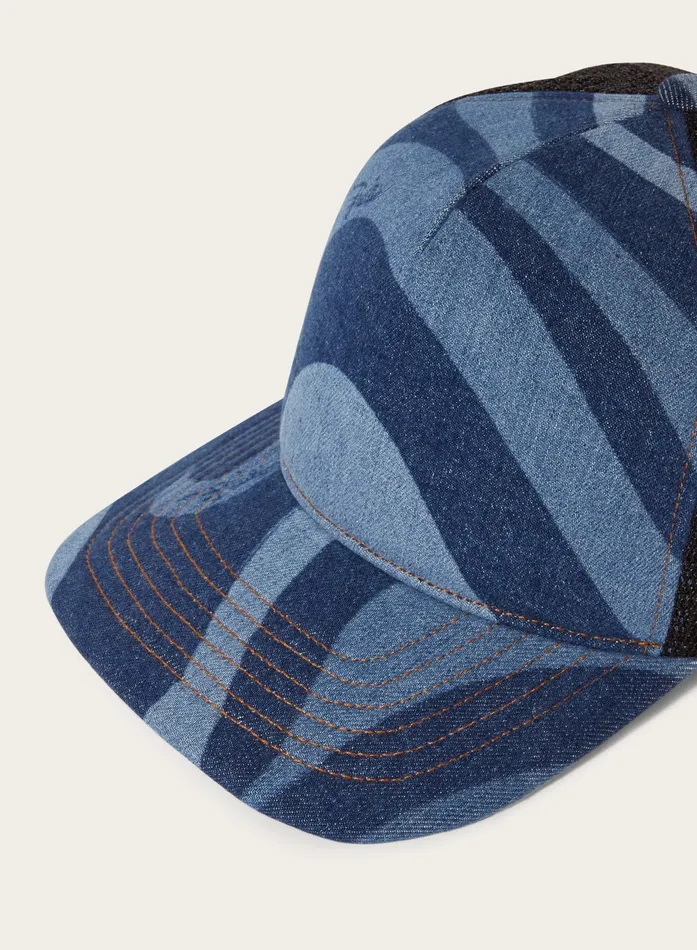 Hats And Hair Accessories Women PUCCI MarmoPrint Denim Trucker Hat