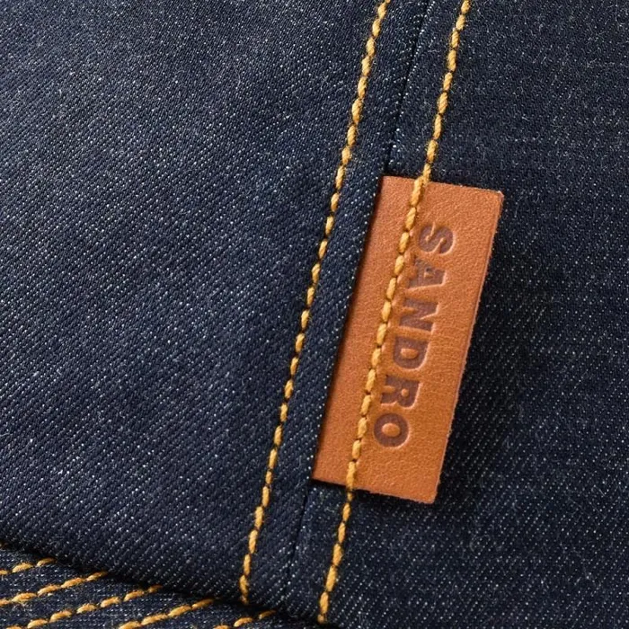 Hats Men SANDRO Denim Cap Navy Blue