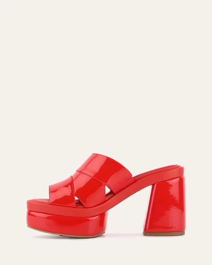 HIGH SANDALS Faye high heel platform sandals red patent jomercer Women