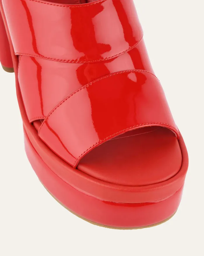 HIGH SANDALS Faye high heel platform sandals red patent jomercer Women