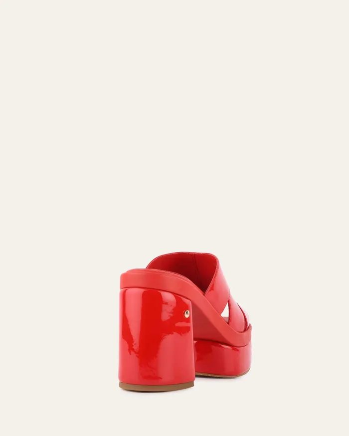 HIGH SANDALS Faye high heel platform sandals red patent jomercer Women