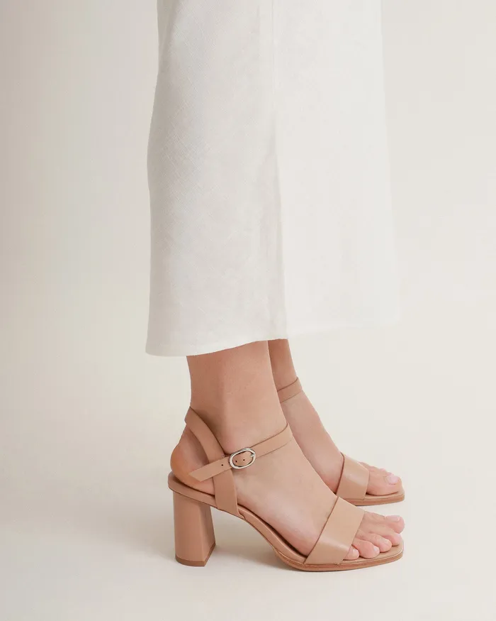 HIGH SANDALS jomercer Women Calais high heel sandals beige leather