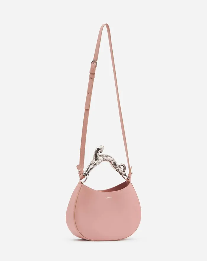 Hobo Cat Leather Bag Pastel Apricot Women Lanvin Tote Bags and Top Handle Bags