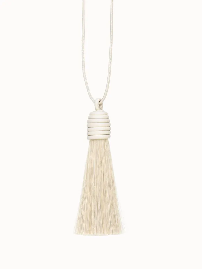 Horsehair Necklace Ecru Women Akris Necklaces