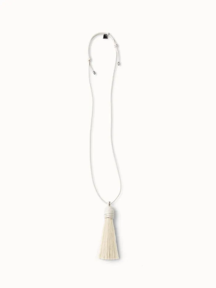 Horsehair Necklace Ecru Women Akris Necklaces