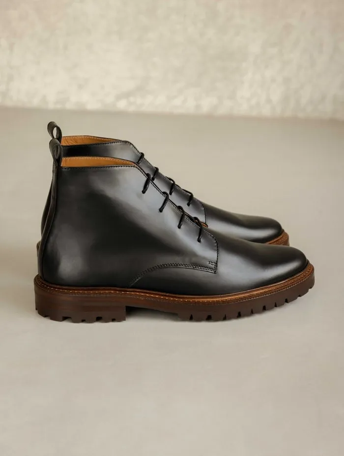 Howelsen Intense Black Men Bobbies Boots Howelsen Intense Black Men Bobbies Boots