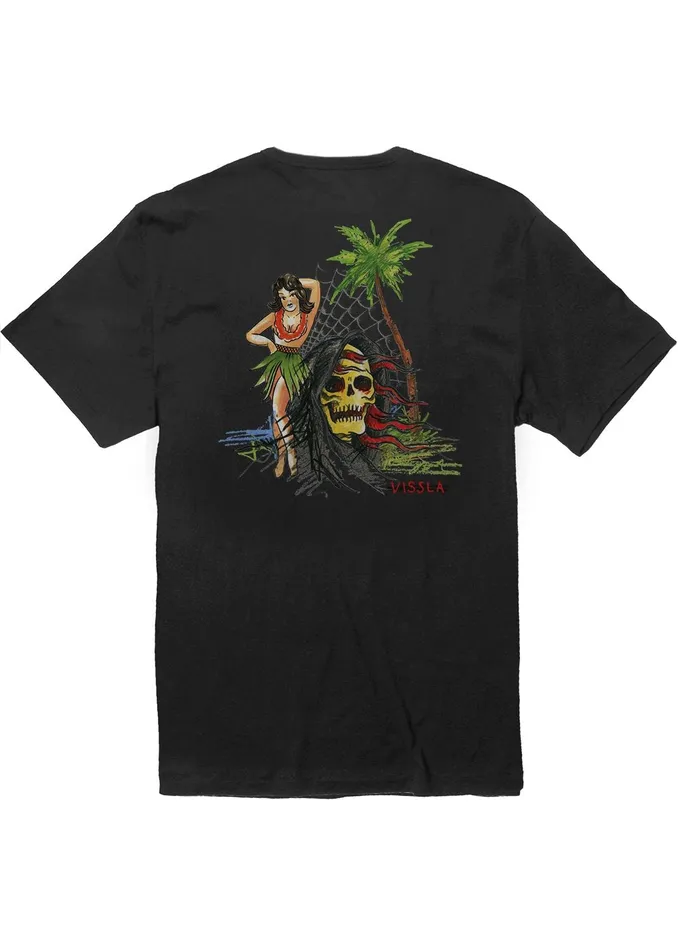 Hula Clash Organic Tee Phantom Men Eco Tees Vissla