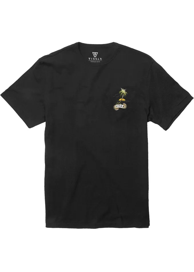Hula Clash Organic Tee Phantom Men Eco Tees Vissla Hula Clash Organic Tee Phantom Men Eco Tees Vissla