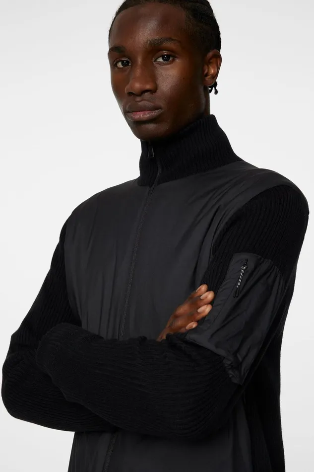 JLindeberg Beck Knitted Hybrid Jacket Men Knitwear
