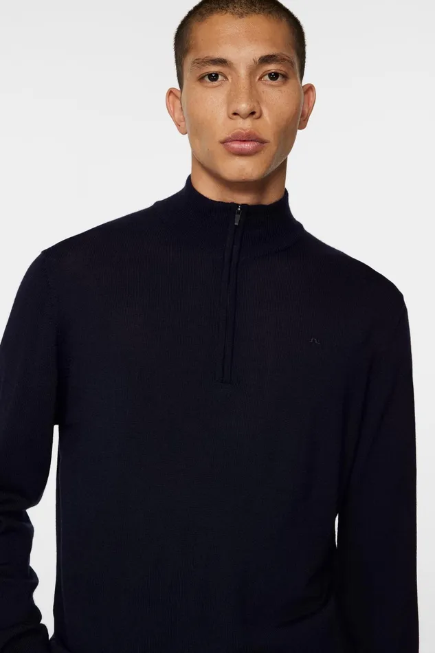 JLindeberg Kiyan Quarter Zip Sweater Men Knitwear