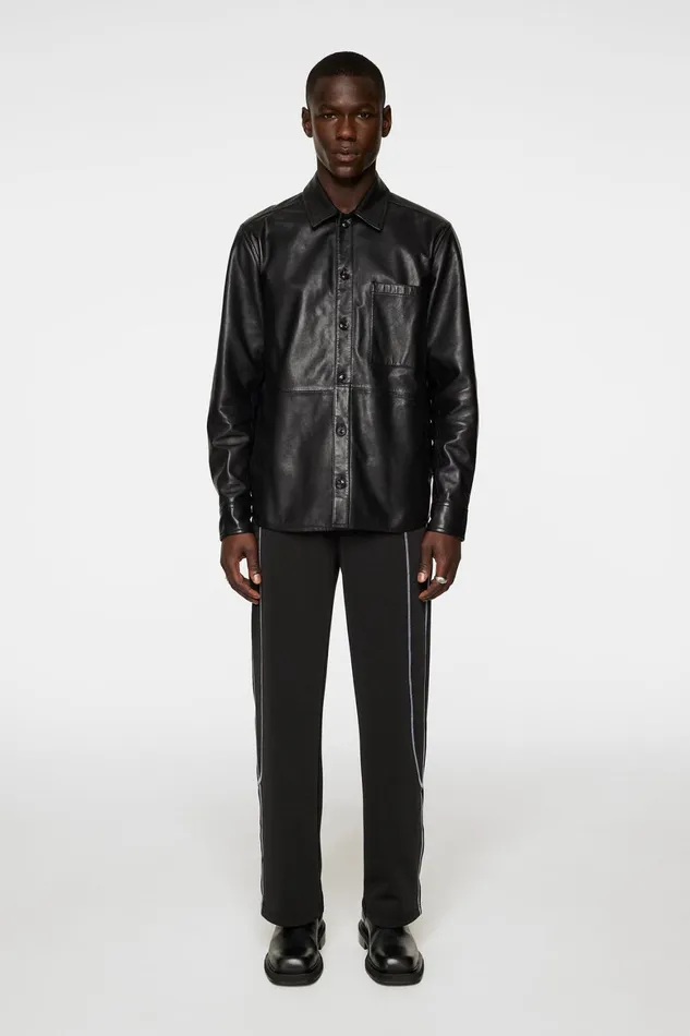 JLindeberg Lanson Leather Overshirt Men Overshirts