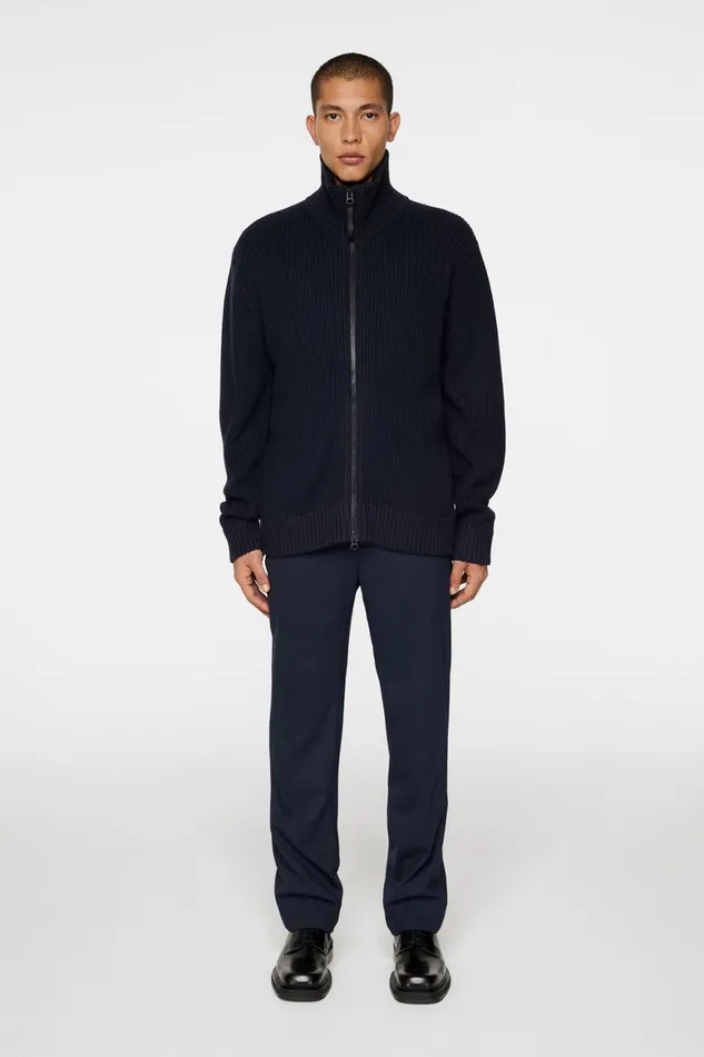 JLindeberg Skyler Wool Blend Zip Cardigan Men Knitwear