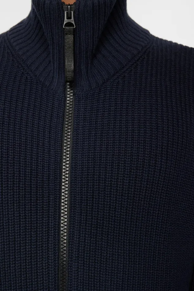 JLindeberg Skyler Wool Blend Zip Cardigan Men Knitwear