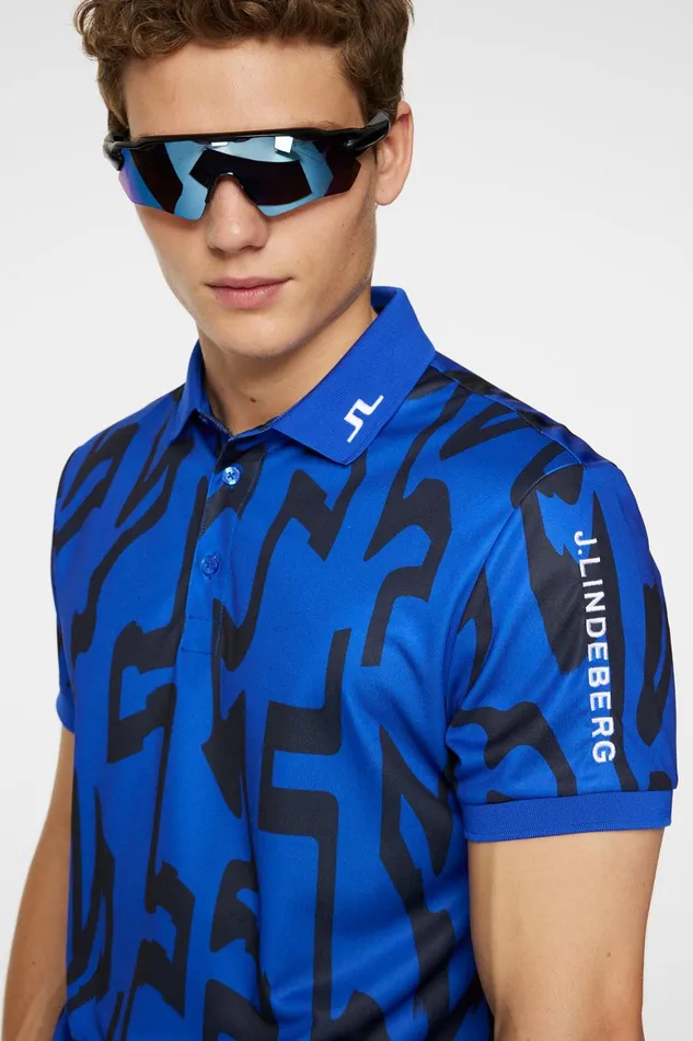 JLindeberg Tour Tech Reg Fit Print Polo Men Polo Shirts