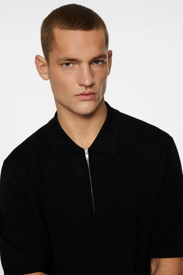 JLindeberg Tyler Quarter Zip Knit Polo Men Knitwear