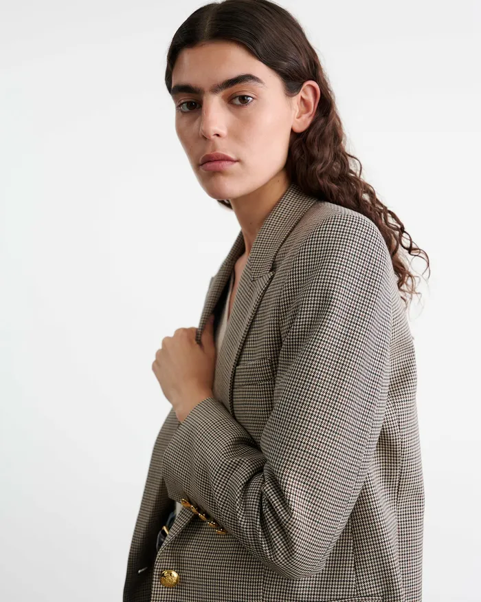 Jackets and Blazers DIANE BLAZER Brown Houndstooth Nili Lotan Women