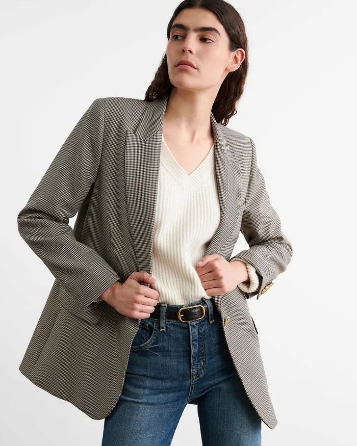 Jackets and Blazers DIANE BLAZER Brown Houndstooth Nili Lotan Women