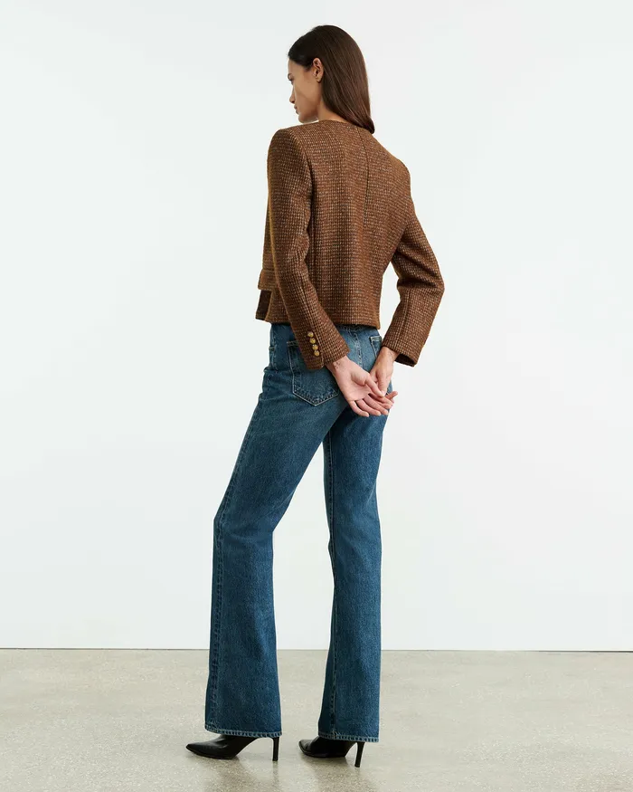 Jackets and Blazers MELANIE JACKET Saddle Check 8211 Nili Lotan Women