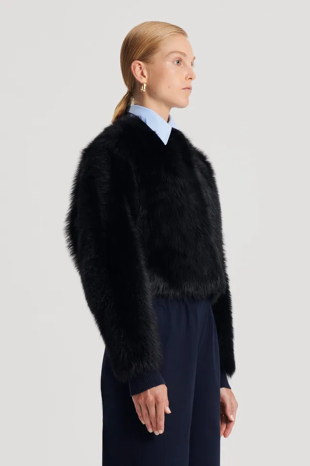 Jackets TOSCANA COCOON JACKET BLACK Scanlan Theodore Women Jackets TOSCANA COCOON JACKET BLACK Scanlan Theodore Women